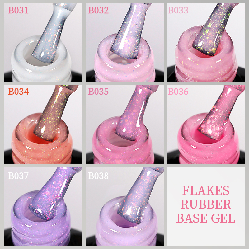 UR SUGAR-Gel Base de goma con purpurina, barniz de copos de oro rosa camaleón Aurora, esmalte de gel UV semipermanente para remojar, 7ml