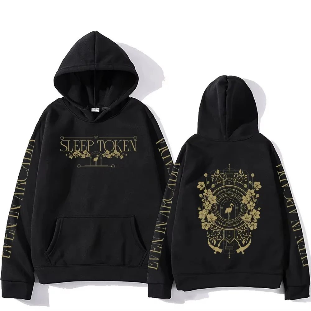 2025 SleepToken-sudaderas con capucha de banda de Metal para hombre y mujer, sudadera Unisex para seguidores, ropa de calle estética de Metal con ranura a la moda, corte holgado Retro