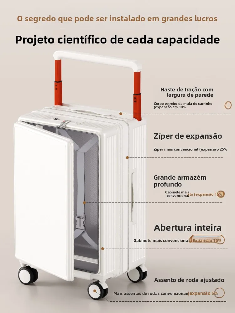 Mala de Viagem de ande Capacidade para Mulheres, Expansível, Multifuncional, com Rodas e Trava