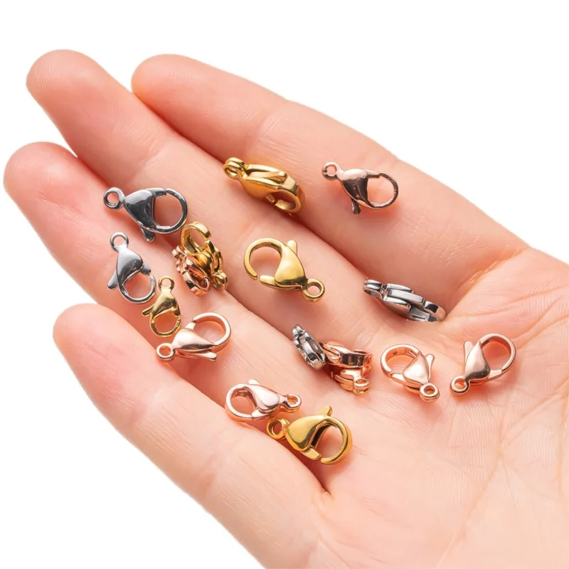 20 Chiếc 9/10/13MM Thép Không Gỉ Tôm Hùm Khóa Dây Cho Dây Làm Vòng Tay Trang Sức Thủ Công Làm Cho nguồn Cung Cấp Phụ Kiện Số Lượng Lớn