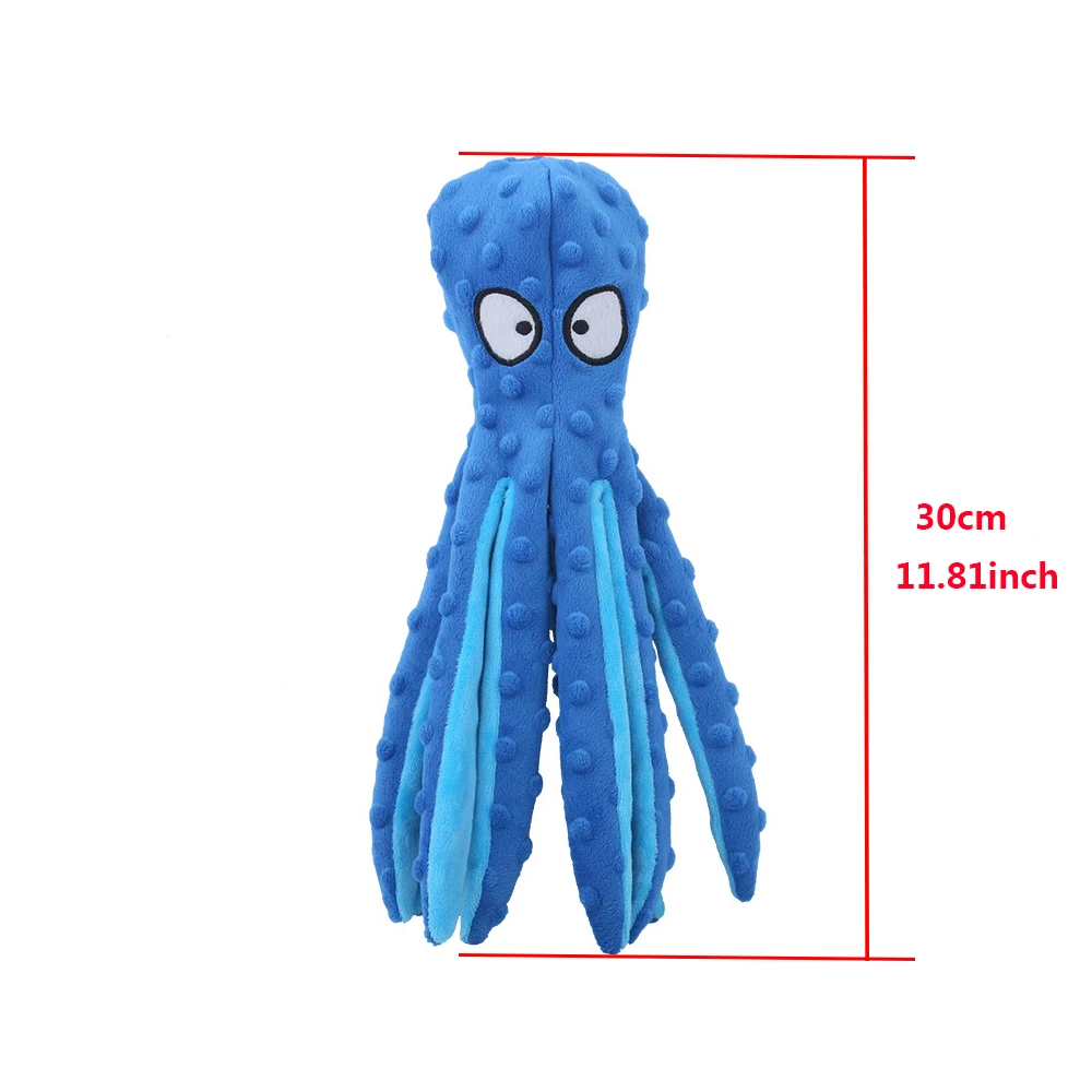 สัตว์เลี้ยงของเล่นตุ๊กตาแมวสุนัข Squeaker Squeaky Octopus SHELL ของเล่นกัดลูกสุนัข Interactive การฝึกอบรมทําความสะอาดฟัน Chew ของเล่น