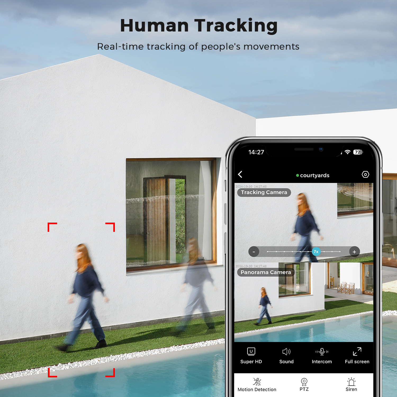 6K 15MP IP Camera Outdoor Three-Lens 10X Zoom IR 100M WiFi Camera 4K 8MP Dual Screen Security PTZ Cam Auto Tracking Surveillance