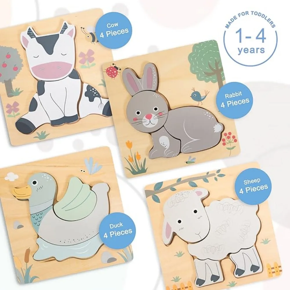 3d de madeira dos desenhos animados animais quebra-cabeças cognitivos para crianças quebra-cabeças de madeira brinquedos cores formas brinquedos educativos do bebê jogo