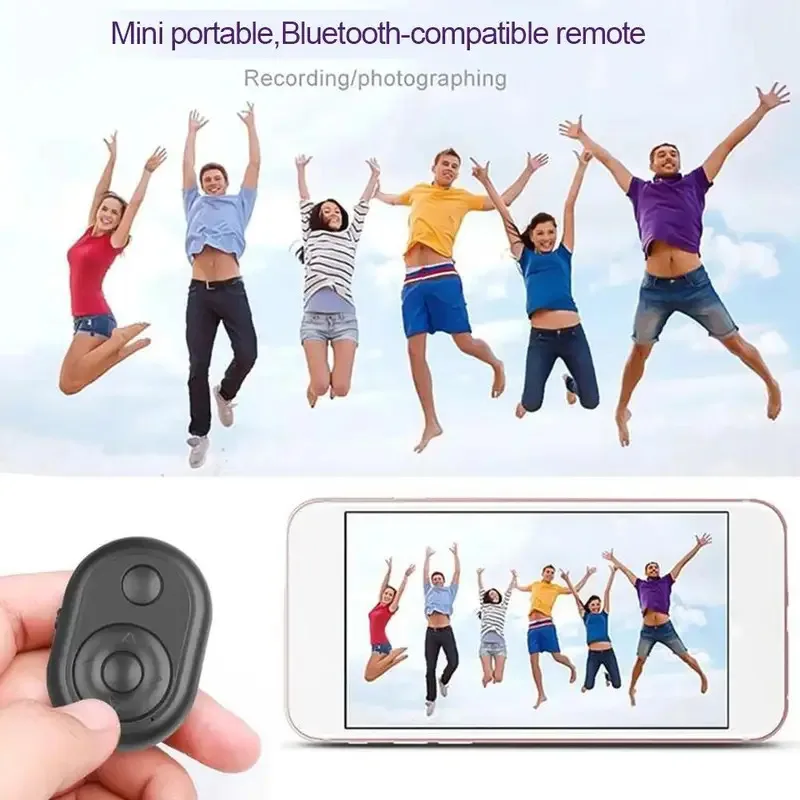Mini bezprzewodowy pilot zdalnego sterowania kompatybilny z przyciskiem migawki samowyzwalacza Bluetooth dla aparatu Android Apple