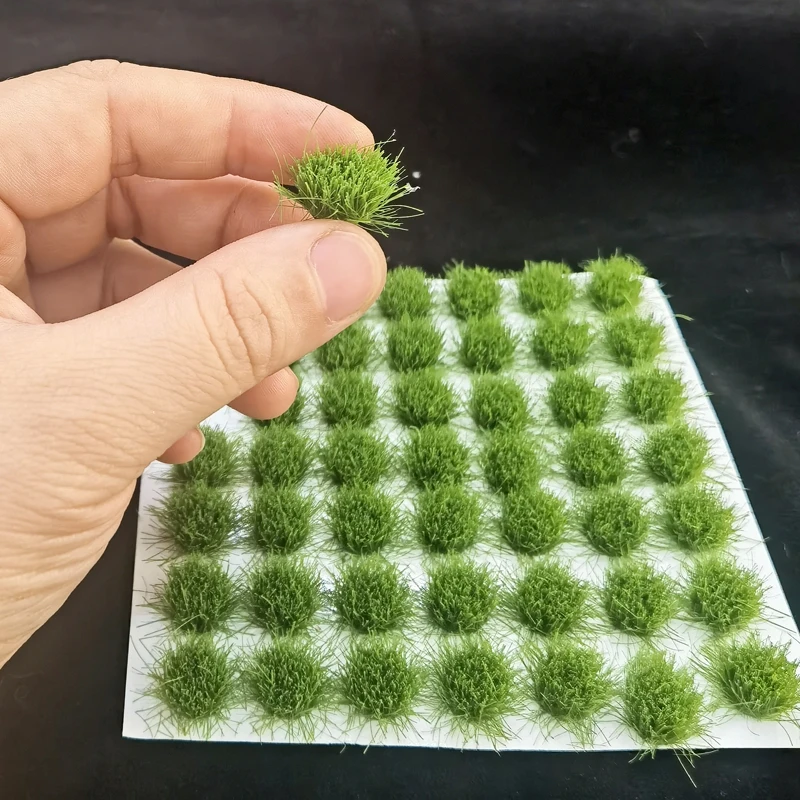 8mm height model grass cluster Miniature Plant Wargame Scene Grass Tufts Model Accessories Modeling Materials Toy with adheive