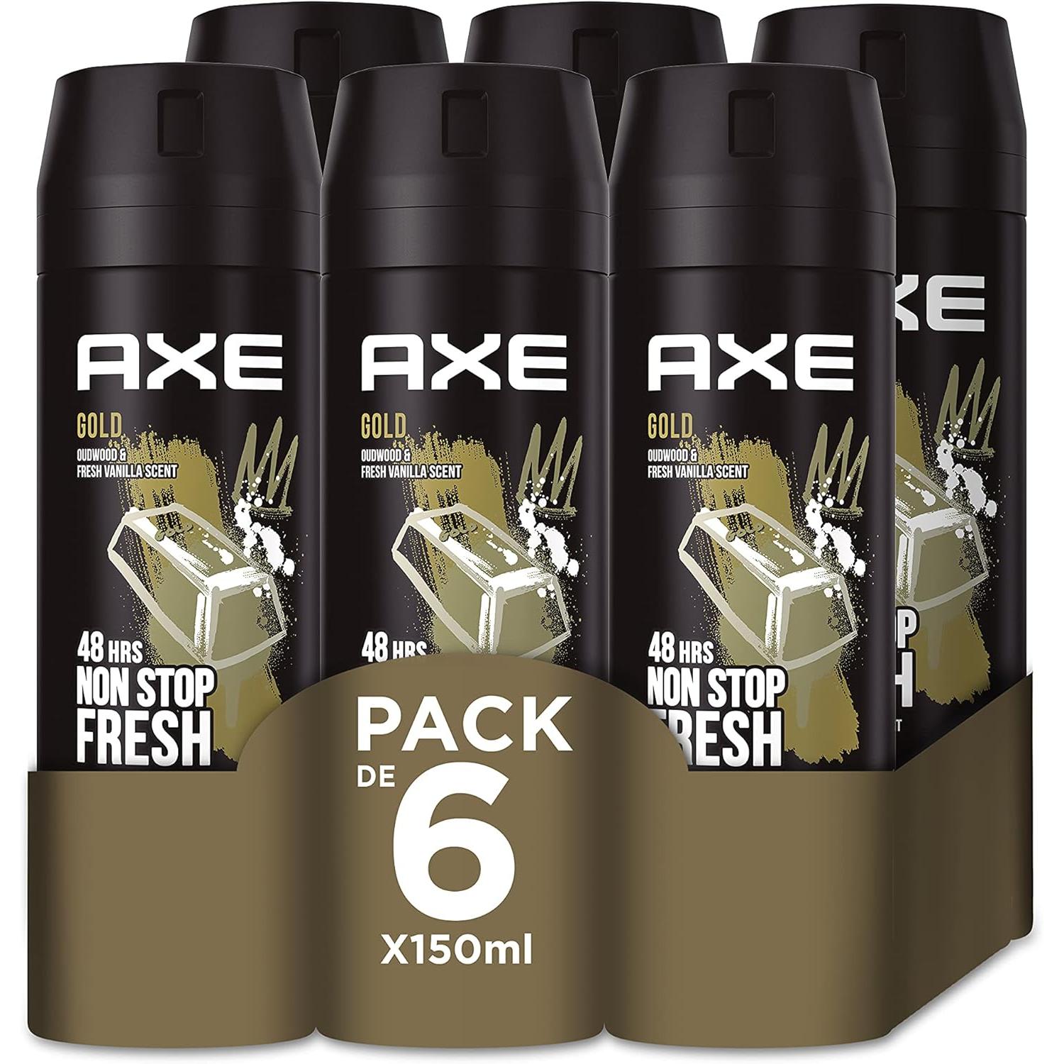 Pack 6x150ml - AX Desodorizante Masculino GOLD Spray 48h