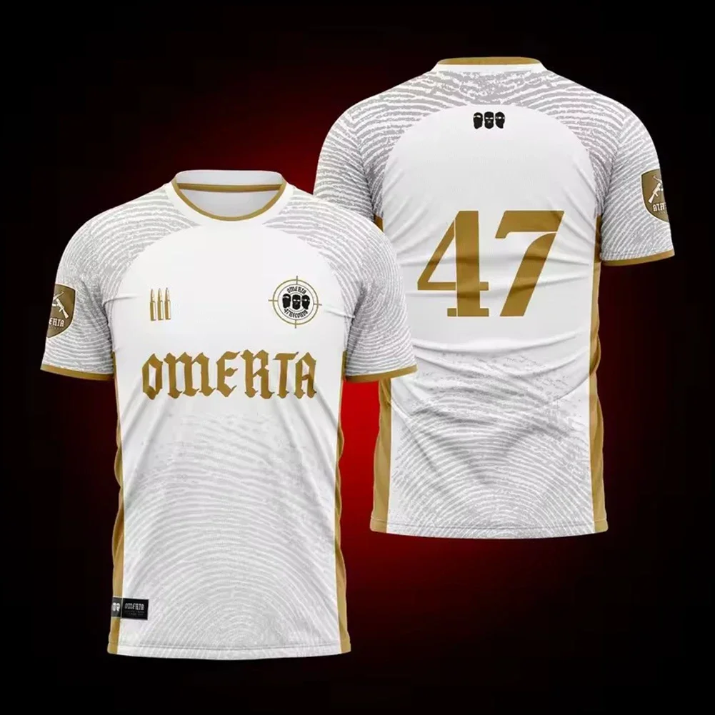 Maillot Omerta 47, летняя спортивная одежда с 3D принтом для любителей бокса, мужская дышащая рубашка с круглым вырезом и короткими рукавами, одежда