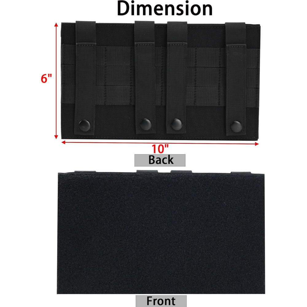 Tactical Molle Patch Panel Mounting Placard Badge Pad Morale Patches Hook and Loop Display Board MOLLE System for Hunting