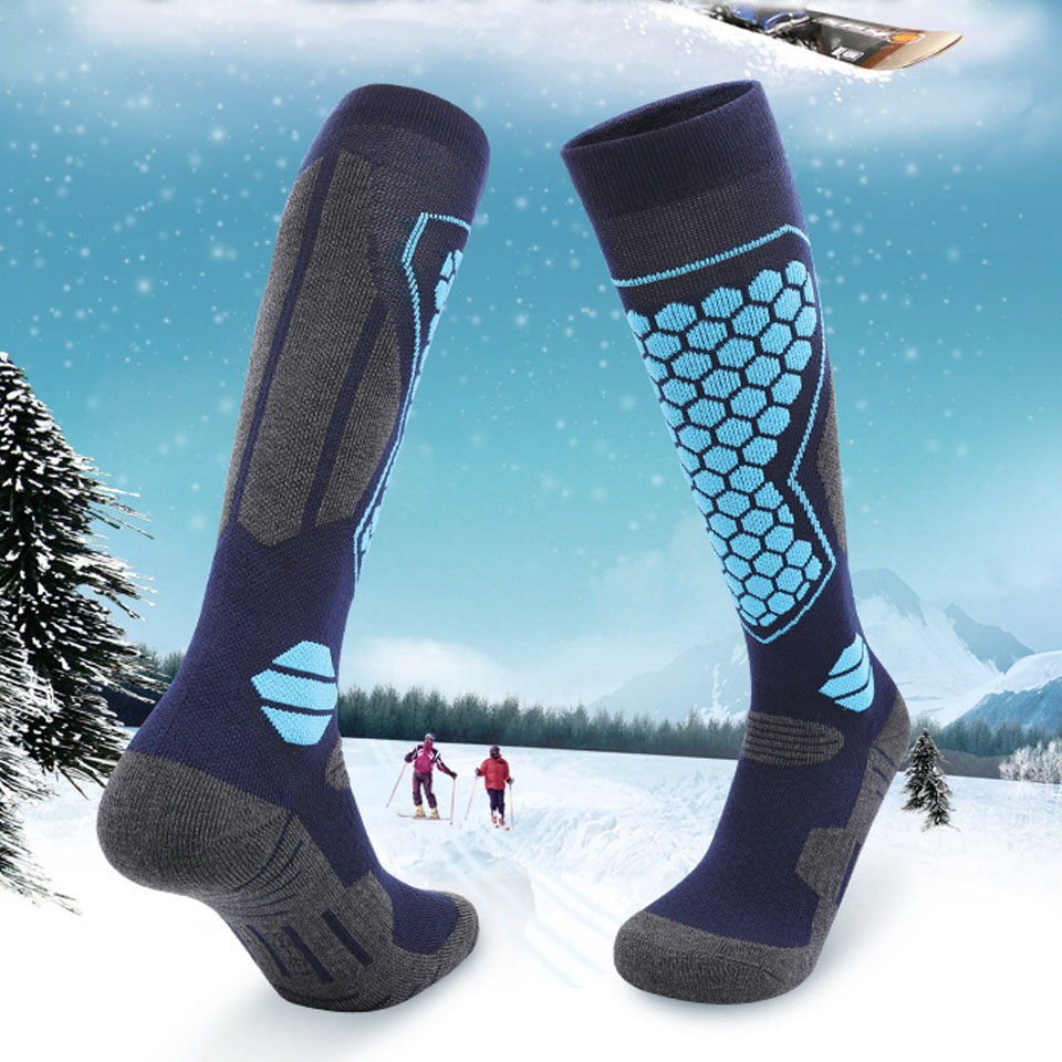 GTUBIKE Thermische Winter Baumwolle Männer Frauen Ski Socken Hohe Elastische Sport Socken Snowboarden Radfahren Erwachsene Skifahren Dickere Bein Warm