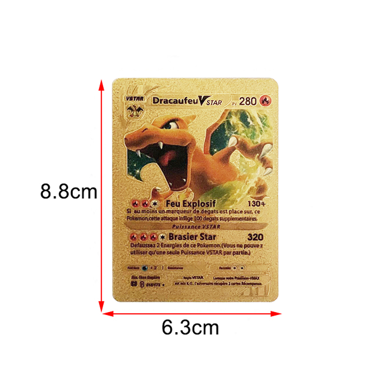 Pokemon Rainbow การ์ดทองเงิน Vmax GX คอลเลกชันการ์ด Battle Trainer การ์ดสเปนภาษาอังกฤษภาษาฝรั่งเศสคําของเล่นเด็กคริสต์มาสของขวัญ