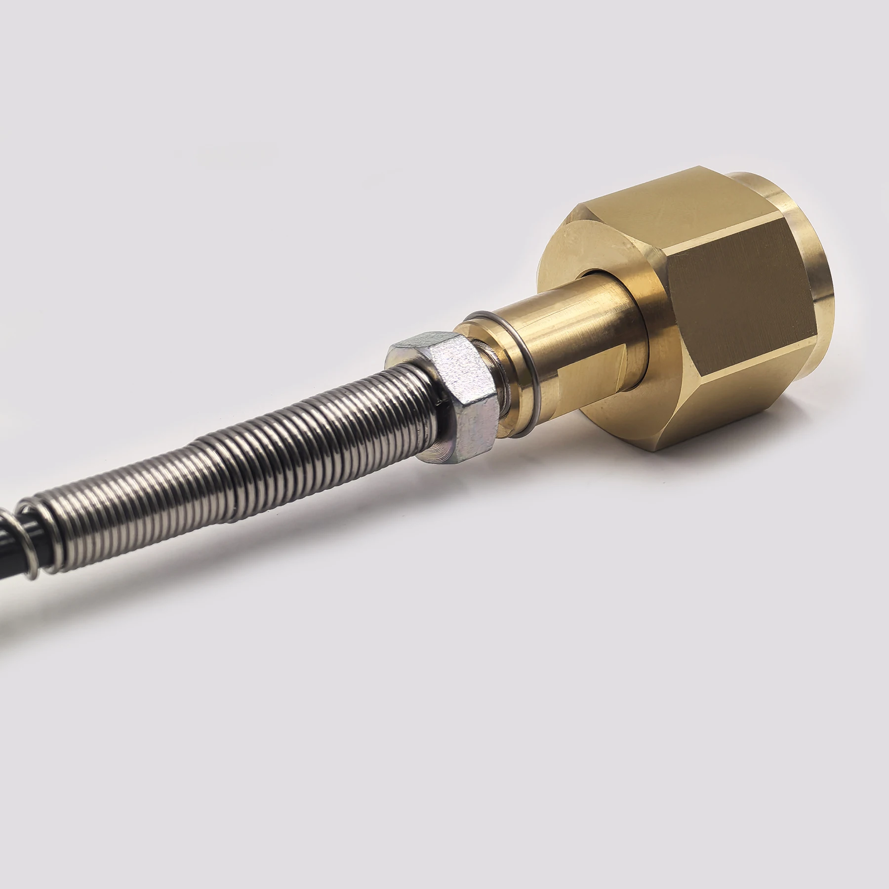 CO2 Filling Adapter Fill Refill Station Charging Adapter Connector W21.8, CGA320, G3/4 with 40inches/1metre Spring Cover Hose