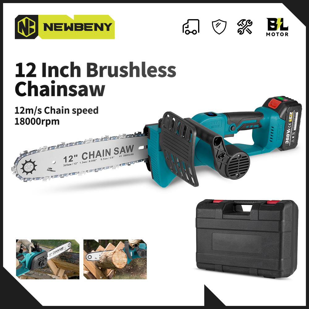 Yofidra 12 Zoll bürstenlose elektrische Säge 18000 U/min kabellose tragbare Garten-Holzbearbeitungs-Schneidwerkzeugmaschine für 18 V-Batterie