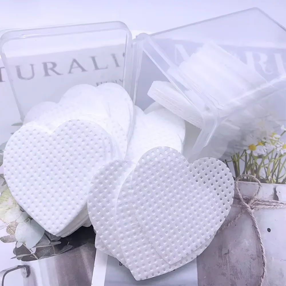 200 unids/set toallitas para uñas sin pelusa pegamento para extensión de pestañas toallitas limpiador de tela no tejida Gel de uñas removedor de esmalte almohadillas de algodón