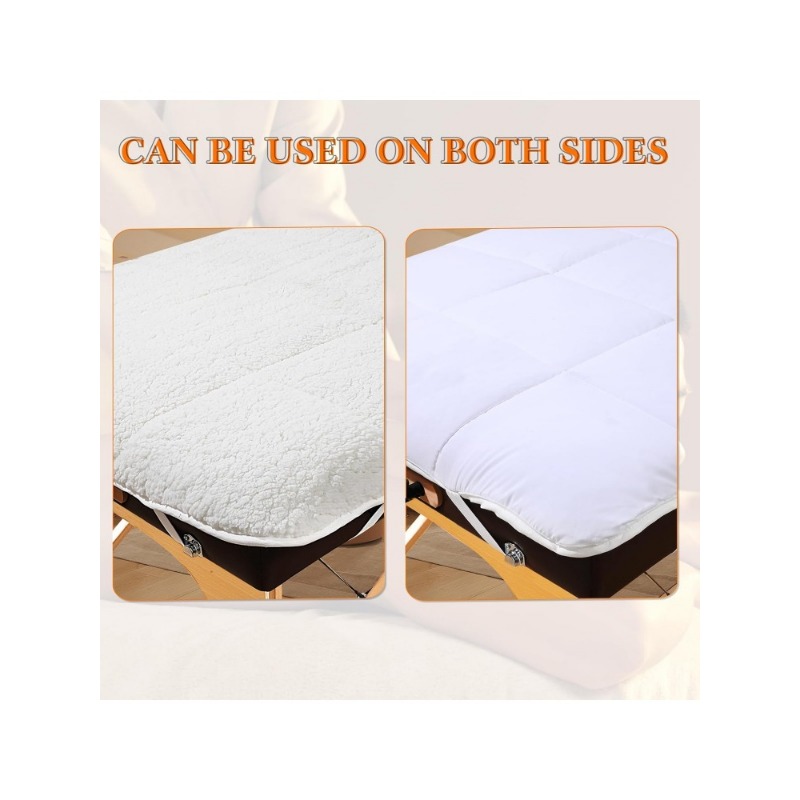 2 Sets Quilted Fleece Massage Table Pad Set, Natural, Soft, 76 x 34 Inch Spa Massage Table Pad, Includes Pad and Face。