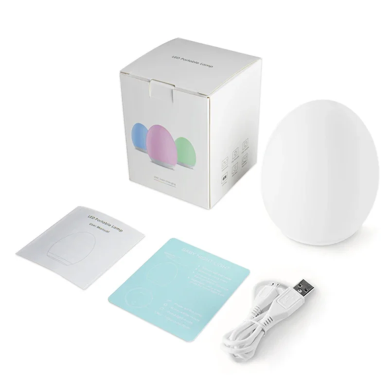 Lámpara LED regulable para mesita de noche, recargable, para guardería, color blanco cálido, para dormir