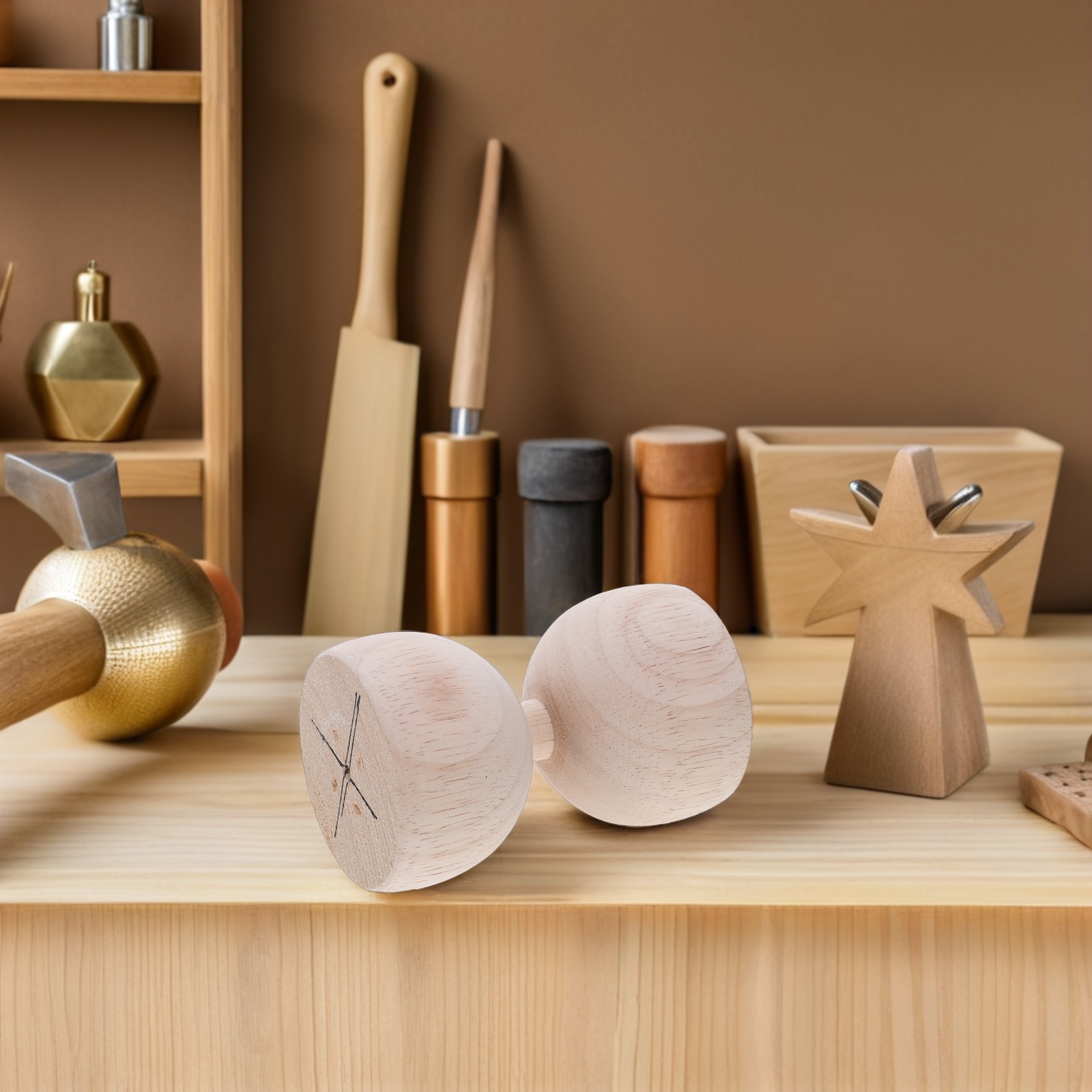 2 pçs estilo europeu escada de madeira finials ampulheta design redondo pós tampas decorativas cerca post toppers casa corrimão capa