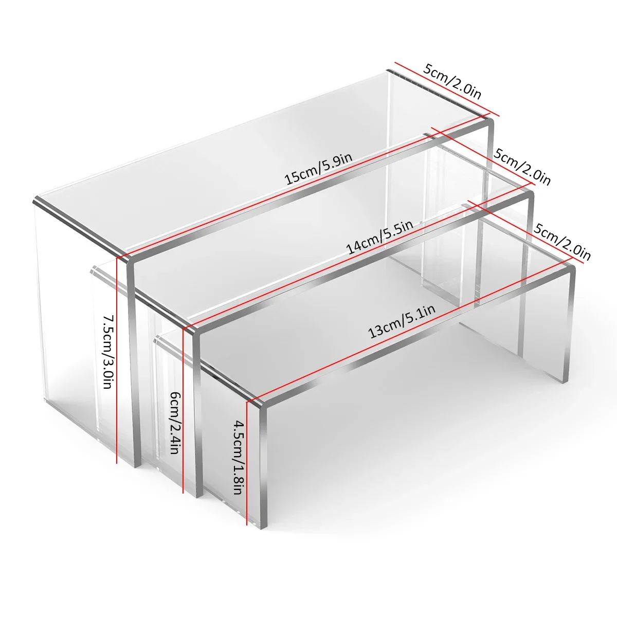 3/6 pezzi espositore in acrilico multifunzionale trasparente mini modello rack di stoccaggio per profumo bambola decorazione gioielli organizzatore