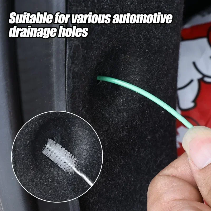 車のサンルーフとフロントガラスの排水クリーニングツール、簡単に浚渫できるPVCフレキシブルブラシ
