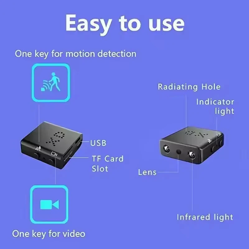 Mini cámara Wifi HD de 1080P, cámara con cable XD, seguridad inteligente para el hogar, cámara IP antirrobo para interiores, aplicación de vídeo y voz, cámara en tiempo Real