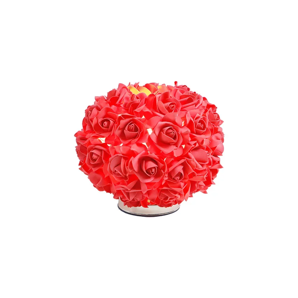 Nordic Rose Blumenstrauß Tischlampen Romantische Nachttisch Nachtlichter Hochzeitsdekoration