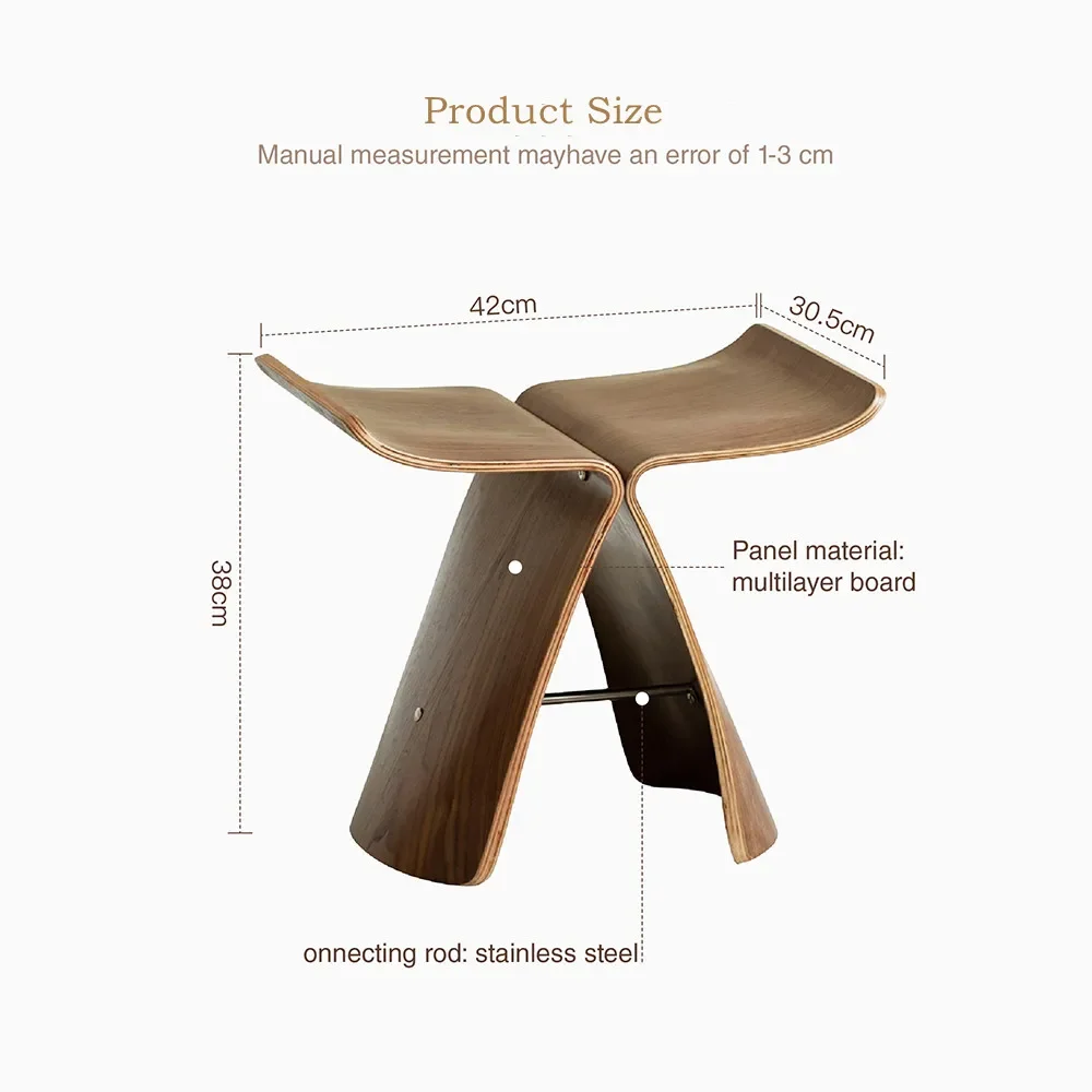 Chaise papillon au Design créatif nordique, Table d'appoint, Table d'angle, tabouret de salon, tabouret d'art, chaise de salle de bain, meubles de maison