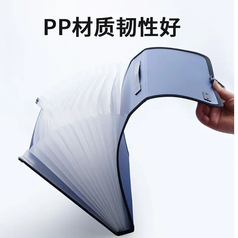 A4 Size Portable 13 Pockets Expanding Wallet File Folder Paper Document Storage Organ Bag Holder Office School Organizer Case