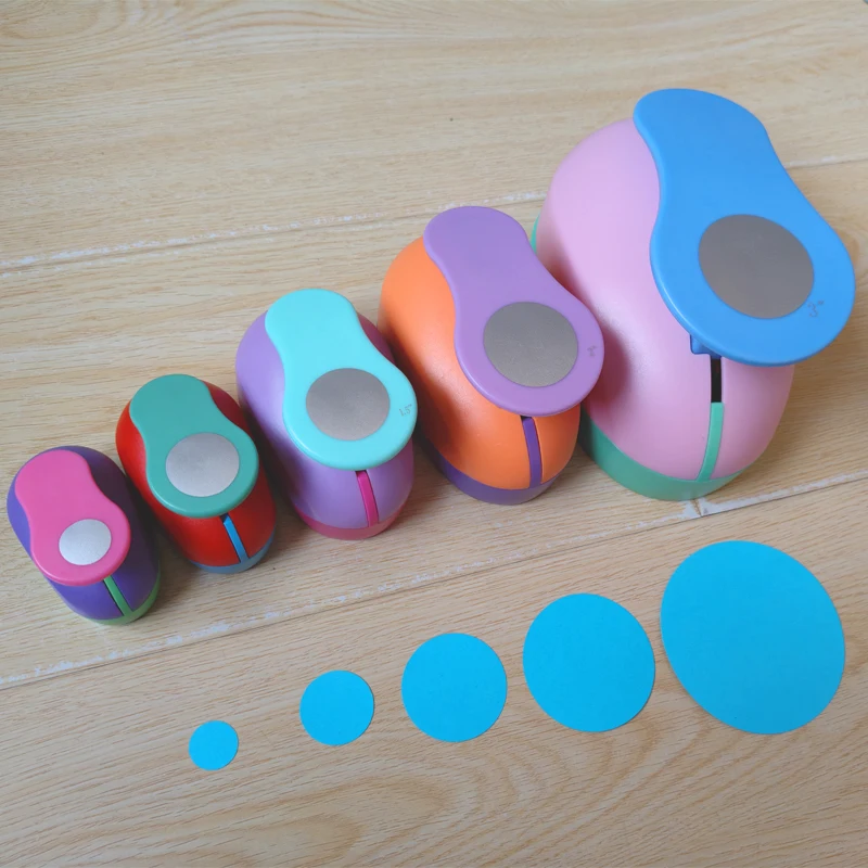 1 máy tính 3 "2" 1.5 "1" vòng tròn hình thủ công bấm Lỗ Dao Cắt Giấy Thêu Sò học Giấy puncher EVA bấm lỗ miễn phí vận chuyển