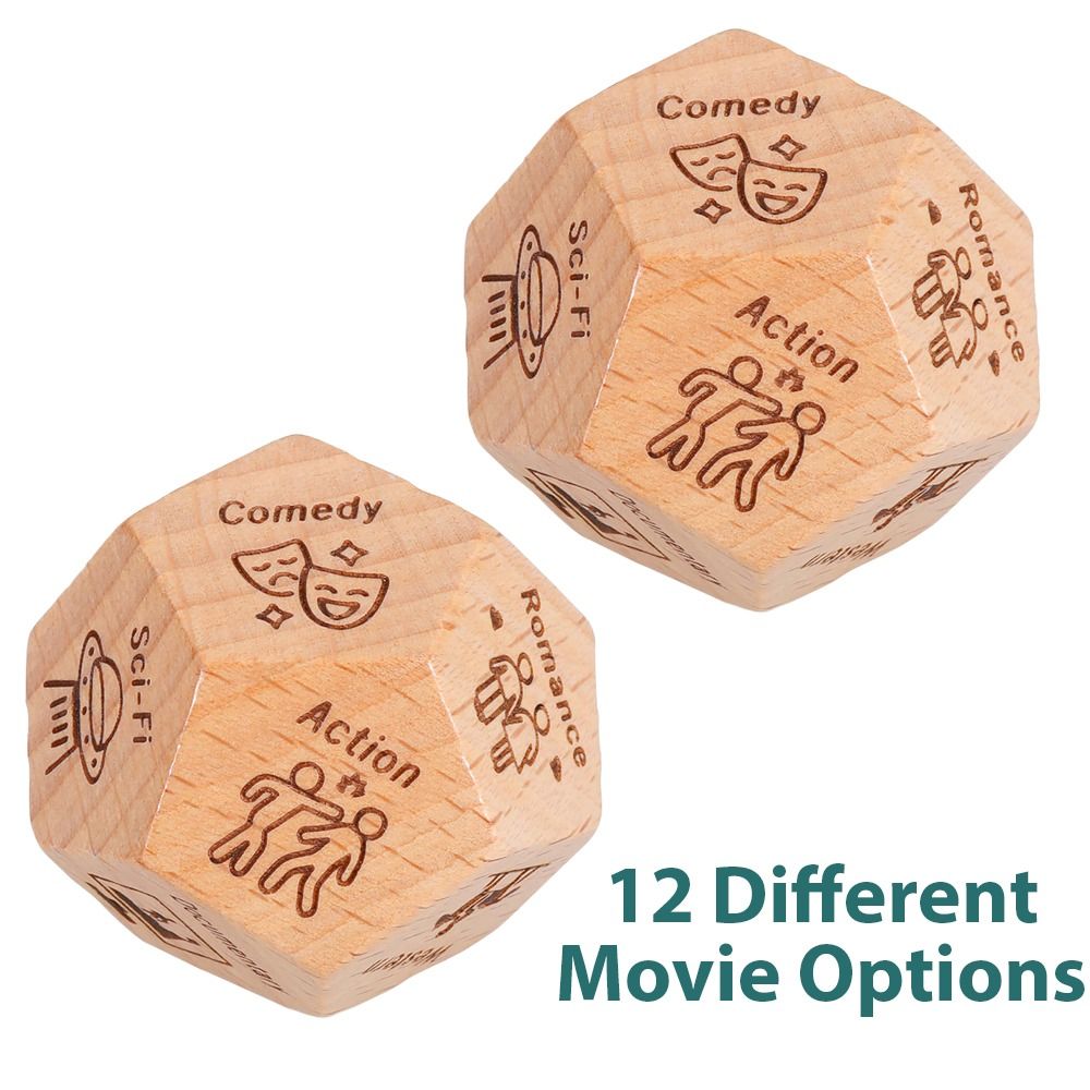 1pc Wood Movie Decider Dice Take Out Dice Funny Anniversary Date Night Dice for Couples Date Night Ideas Valentines Day