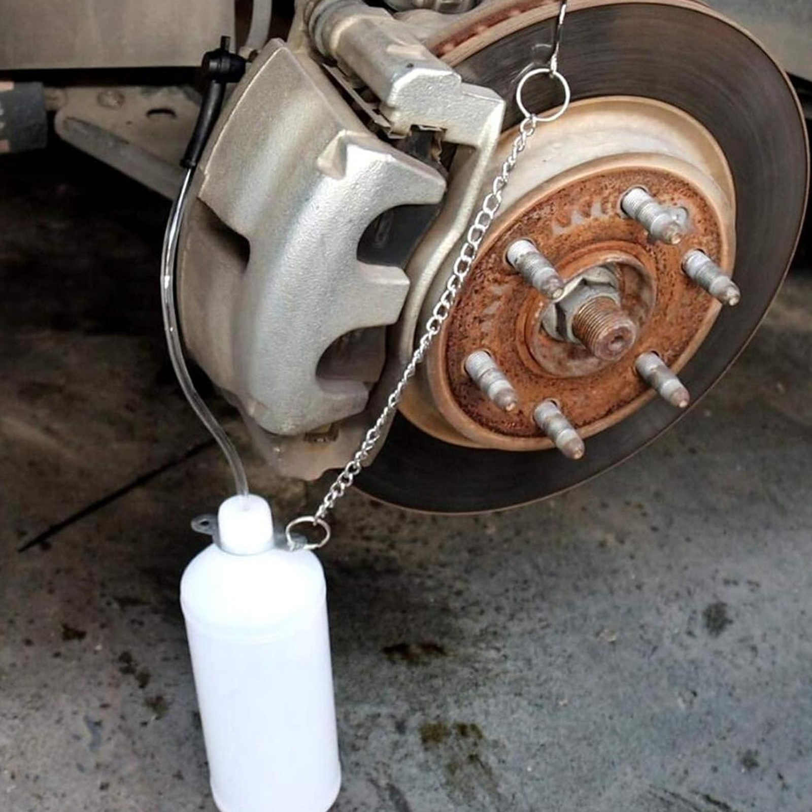 1L Brake Bleeder Bottle Oil Change Purge Tank Tubes Repair Tool With 2 Hoses and 2 Connectors
