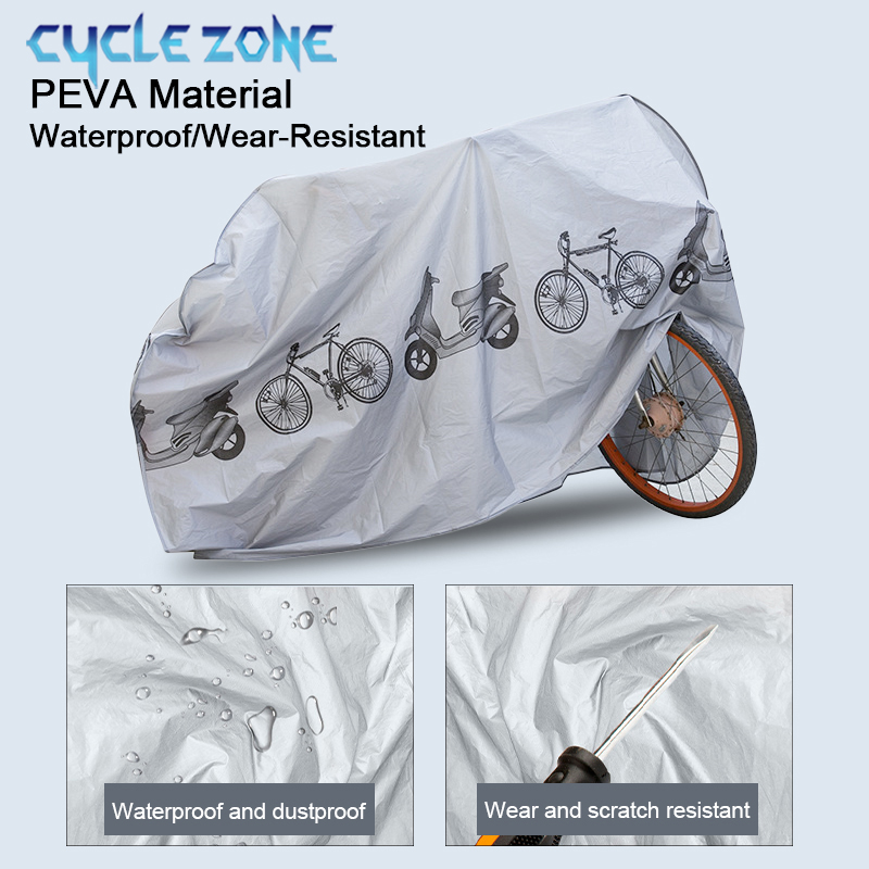 Capa de chuva para motocicleta, capa à prova d'água, poeira, anti-uv, proteção externa, mtb, todas as estações, acessórios de bicicleta