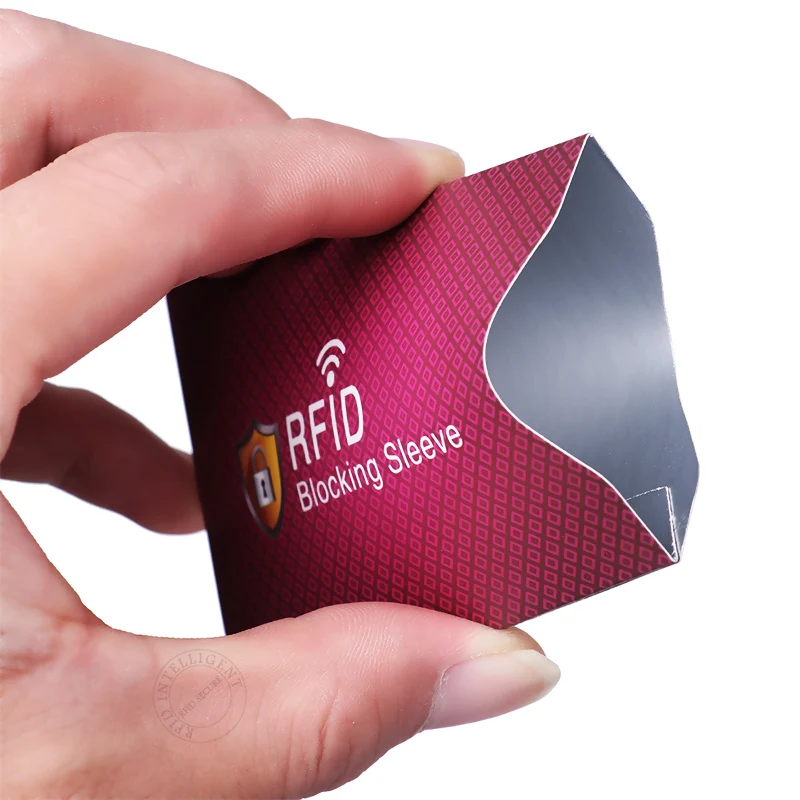 10 Chiếc Lá Nhôm RFID Ngăn Chặn Thẻ Tay Chống Quét Thẻ NFC Che Chắn Tín Dụng Thẻ Ngân Hàng Bảo Vệ Chống Trộm ví