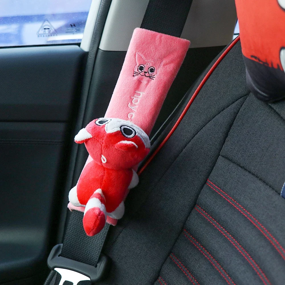 1 pçs almofadas de capa de cinto de segurança do carro universal auto couro do plutônio ombro almofada protetor alça de assento do veículo para mulheres e crianças