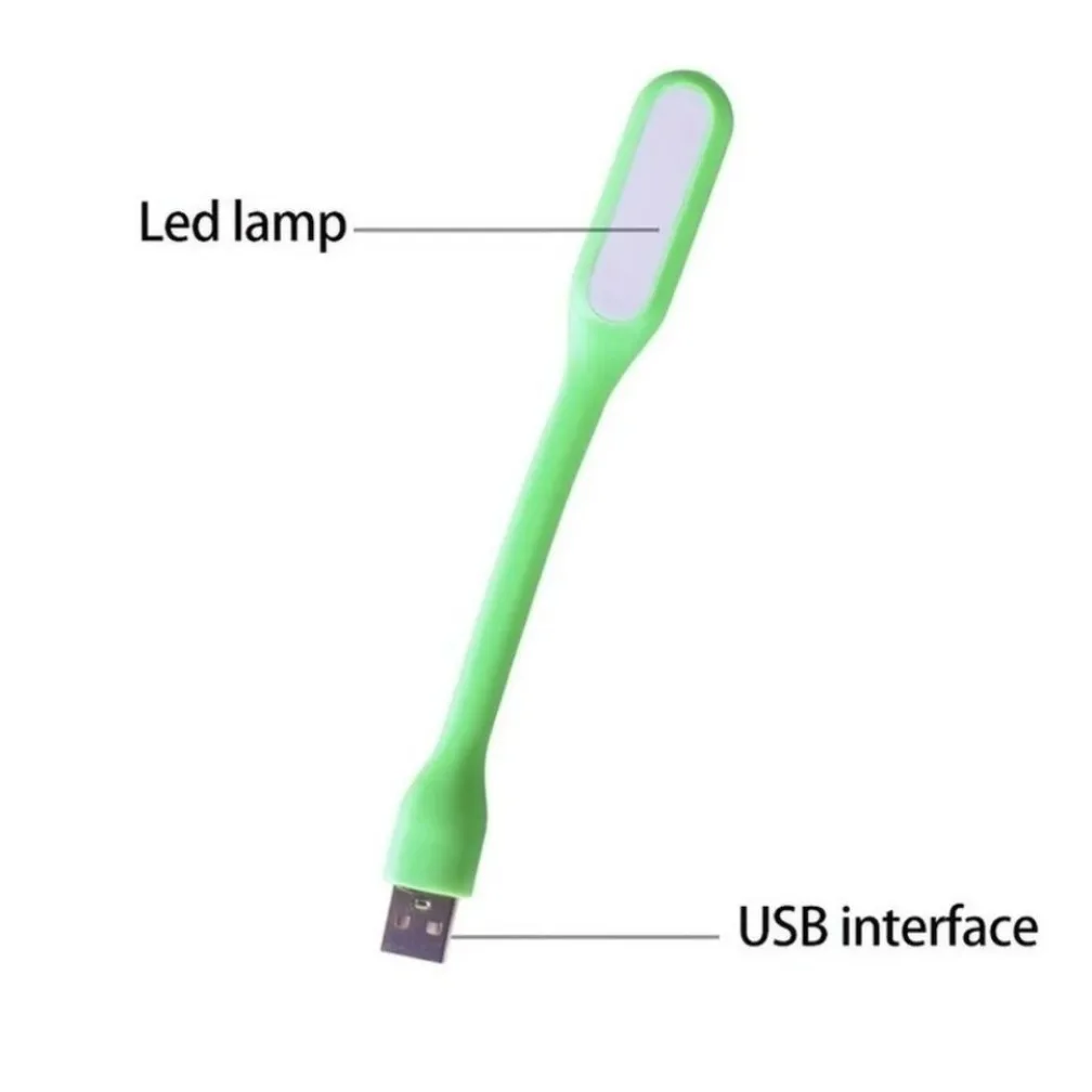 SeeMpp USB 5V LED lámpara de luz de lectura de libros Mini lámpara de mesa de viaje para banco de energía PC Notebook portátil luz nocturna Flexible