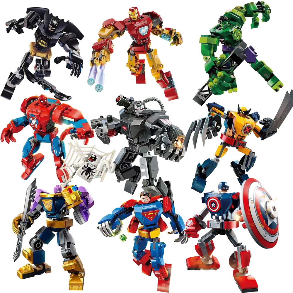 76270 76302 bloques de superhéroe vengadores Thor Iron Man Thanos ensamblar figura de acción Compatible juguete bloques de construcción modelo ornamento