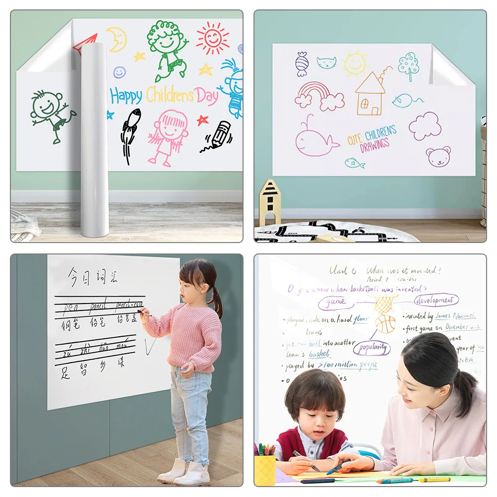Portable Large Size Self Adhesive Whiteboard Dry Erase Board Removable Wall Marker Board Presentation Supplies Whiteboard