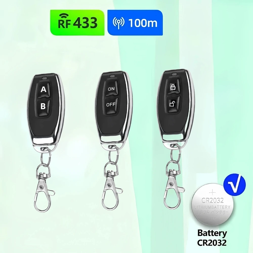 Control remoto RF de 433Mhz, botón de encendido y apagado, código de aprendizaje EV1527, transmisor de hogar inteligente para luz Led, puerta de coche, llave de alarma de puerta de garaje