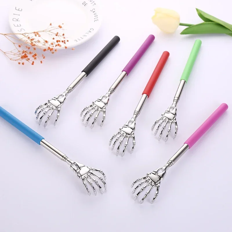 Ghost Hand สแตนเลส Telescopic Scratching Massager สแตนเลสขยาย Scratching Scratcher หัตถกรรม