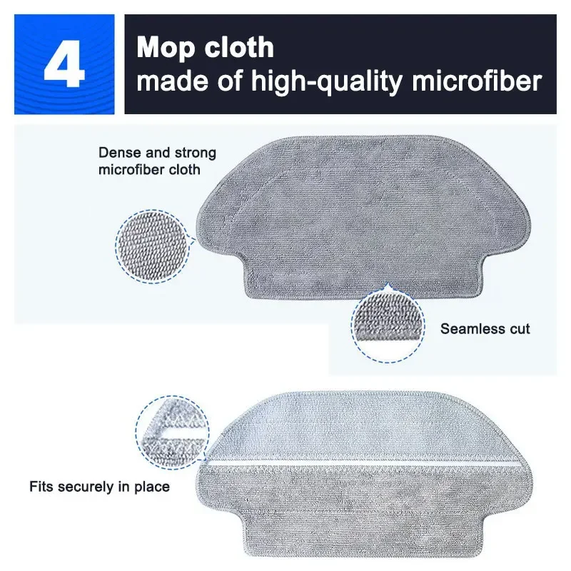 Compatible For Xiaomi Robot Vacuum S10 S12 B106GL / Mop 2S XMSTJQR2S Replacement Main Side Brush Filter Cloth Parts Accessories