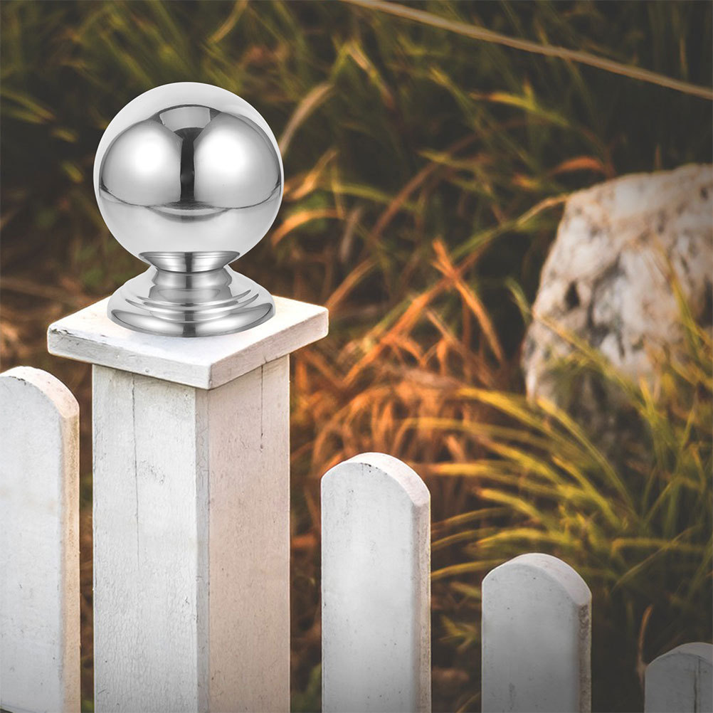 2 pçs de aço inoxidável corrimão bola escada corrimão bola interior ao ar livre corrimão finial decorativo segurança corrimão bolas