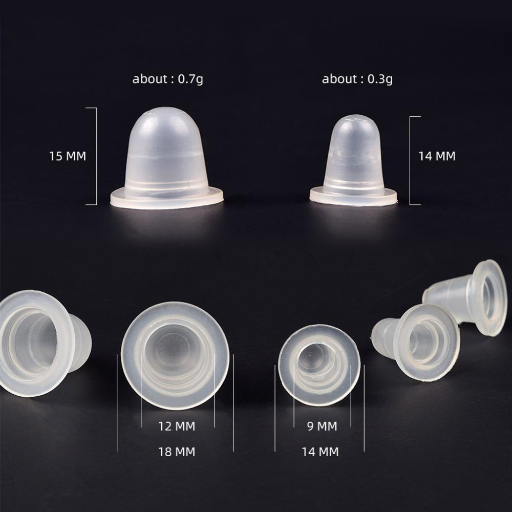 100pcs Silicone Tattoo Ink Cups Disposable Microblading Tattoo Permanent Makeup Pigment Holder Container Caps S/L Size Supply