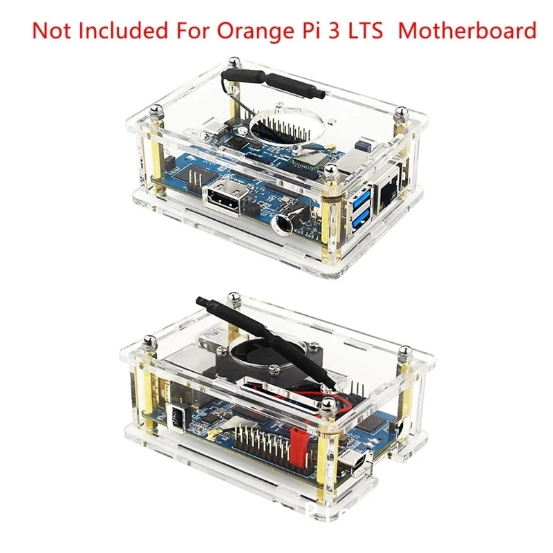 Für orange pi 3 lts Fall transparente Acryl schale Box schützen Gehäuse für orange pi 3 lts