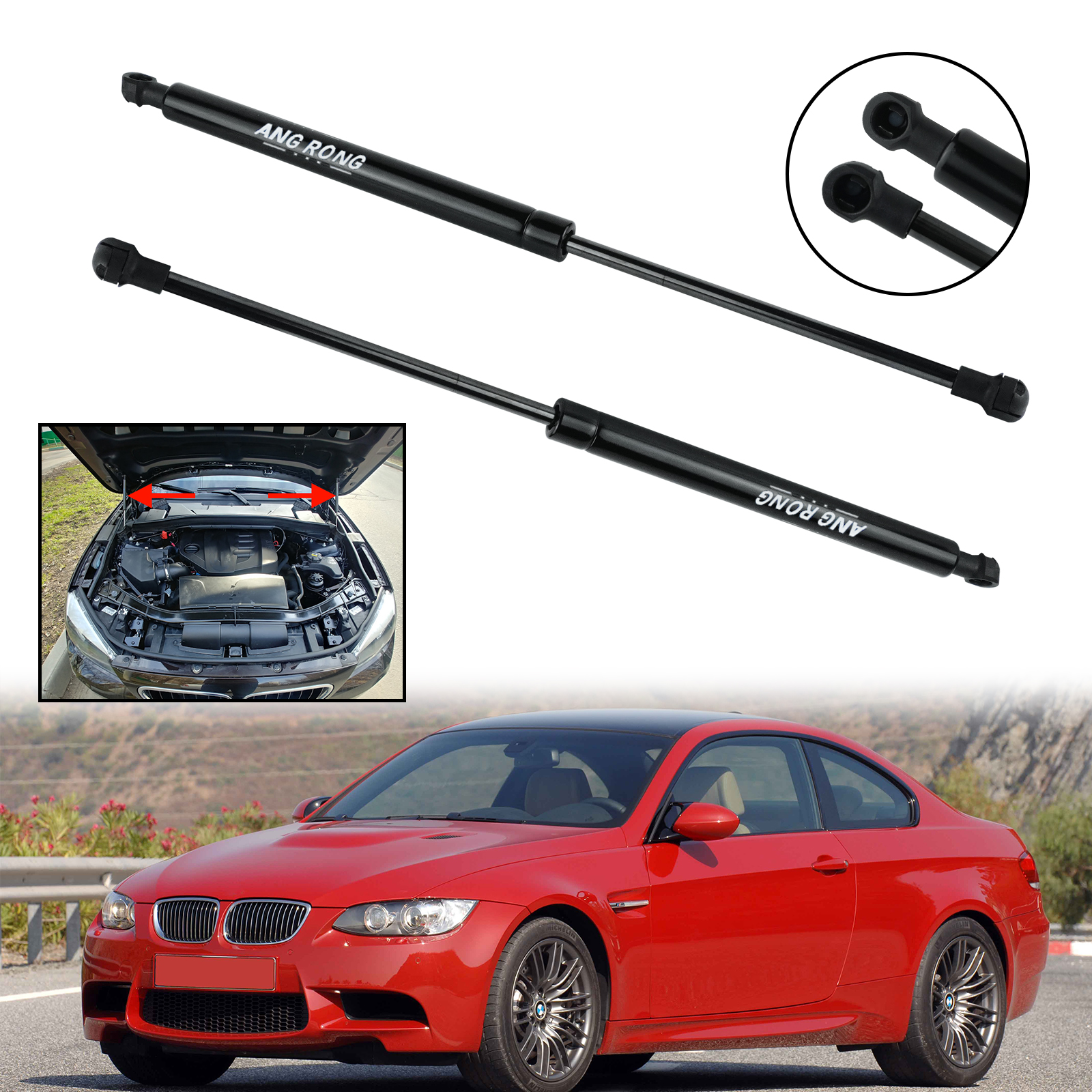フロントボンネットフードガスストラット 51237060550   BMW 3 シリーズ E90 E91 E92 E93 04-13 用