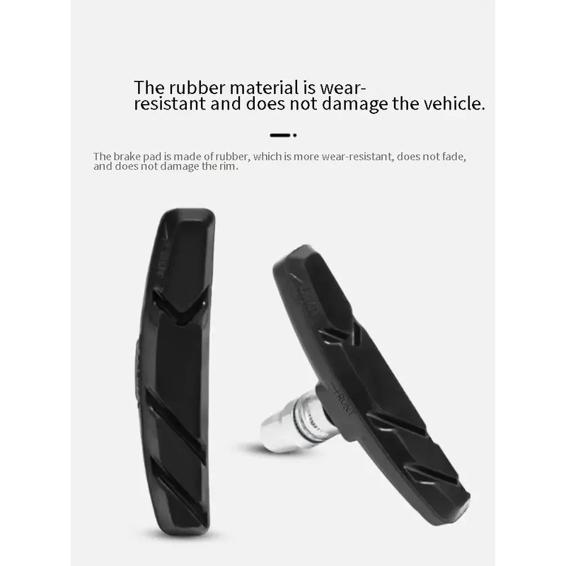 A Pair Silent Brake Leather for Bicycles, Mountain Bikes, Dead Speed Bikes, Colored V-brake Universal Card Mounted Brake Leather