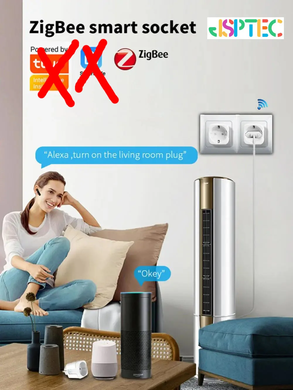 スマートプラグ Zigbee EU 16A/20A スマートソケット電源モニタータイミング音声制御動作 Whit Alexa Google ホームアリス