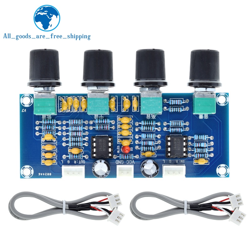 XH-A901 NE5532 Tone Board Preamp Pre-amp With Treble Bass Volume Adjustment Tone Controller For TZT Amplifiers Board