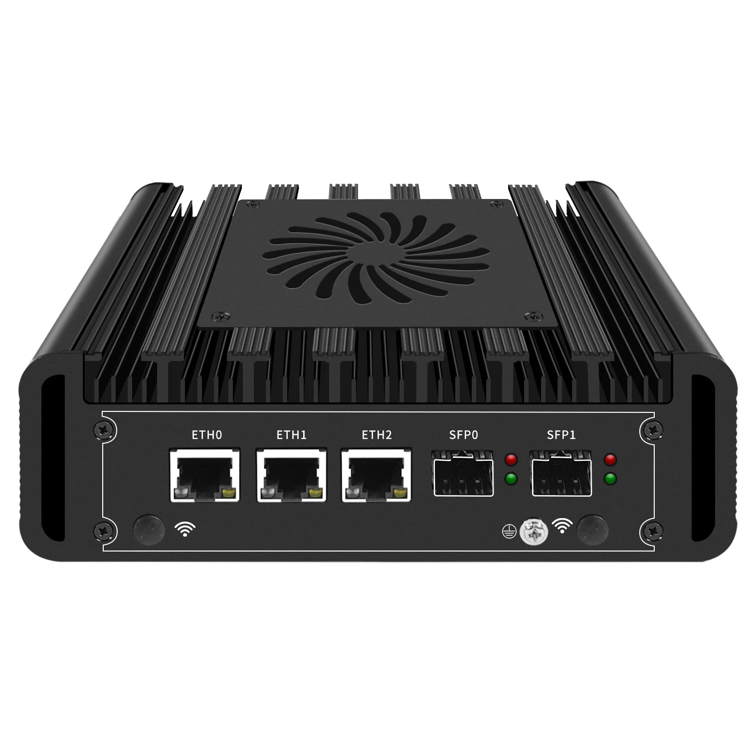 12th Gen Intel i3 N305 N100 Fanless Mini PC 2*10G SFP+ 3*i226-V 2.5G LAN Win11 EX-SI Computer 2*NVMe 2*HD DDR5 Soft Router