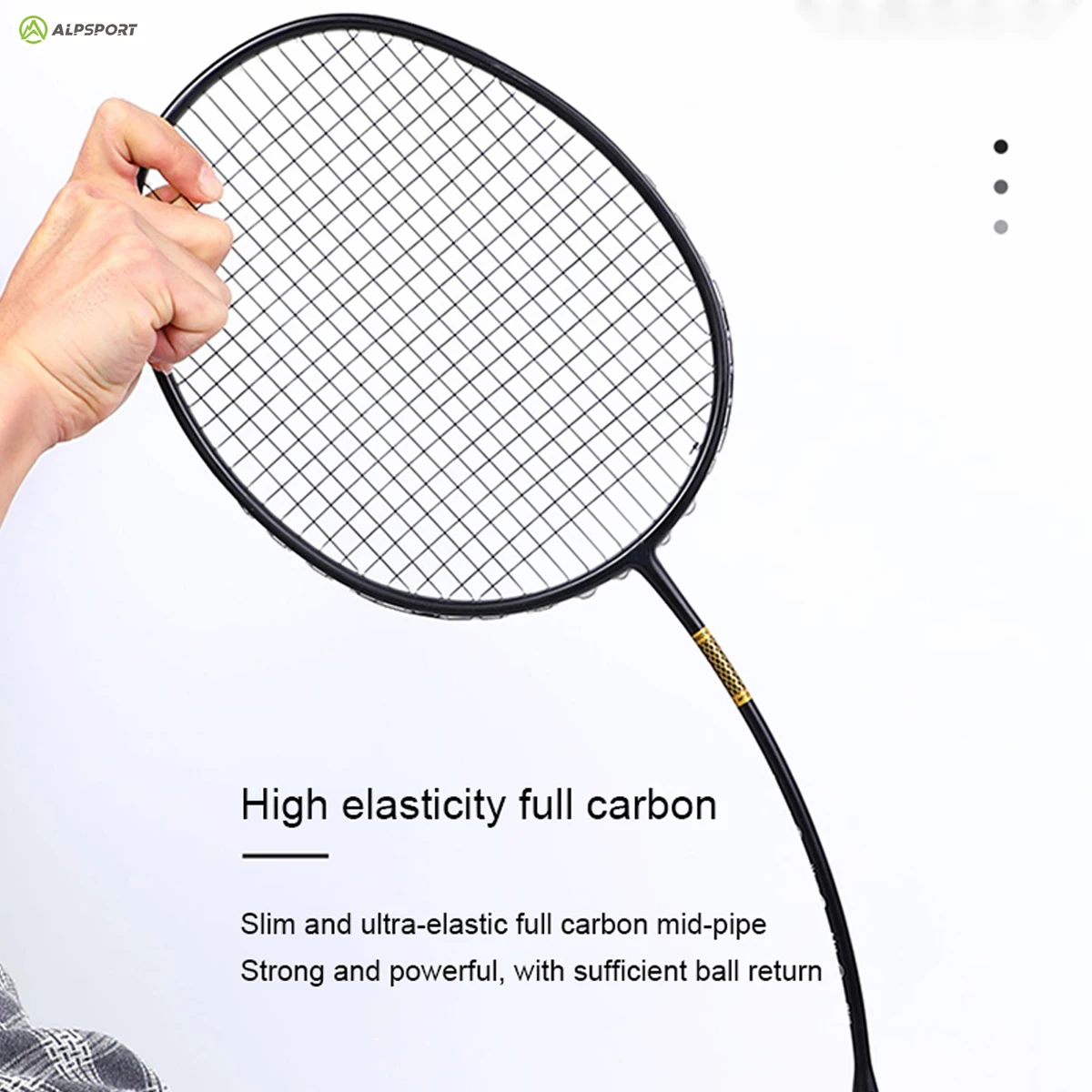 Alpsport ZJ2.0 プロ 5U 85g 100% のカーボン繊維 + チタニウムの合金のバドミントン ラケット Ultralight スポーツ用品ラケット バドミントン訓練