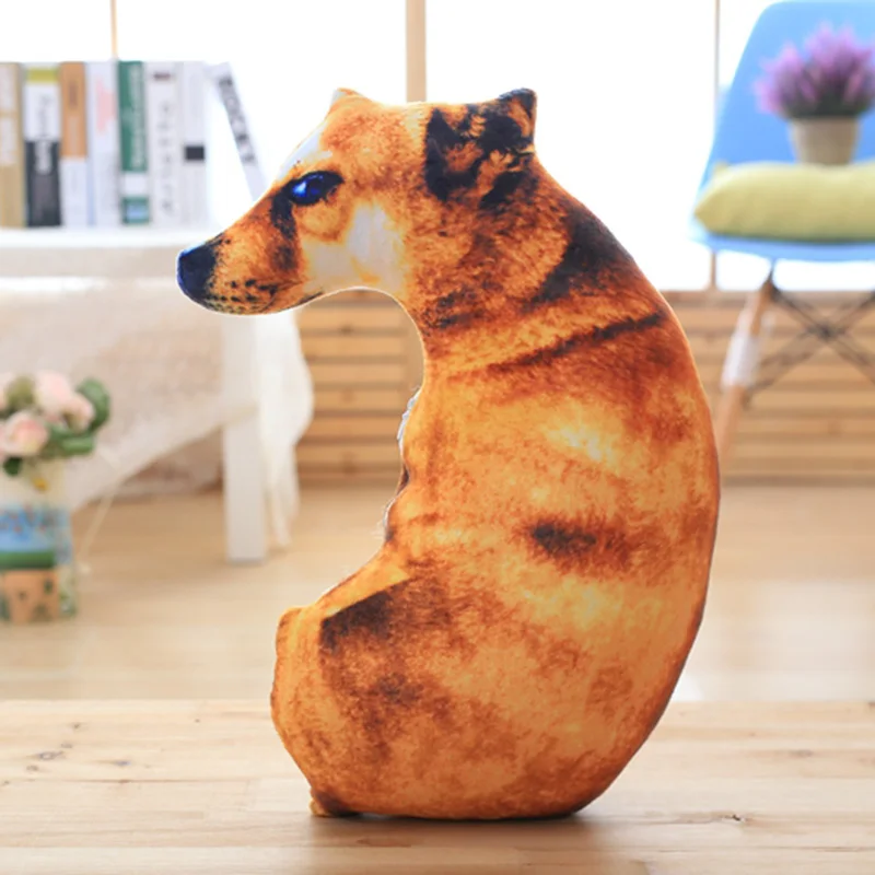 50 ซม.3D สุนัขจําลองของเล่นตุ๊กตาหมอนนุ่มเหมือนจริง Plushies ตุ๊กตาสัตว์หมอนสําหรับเด็กตกแต่งบ้านของขวัญวันเกิด
