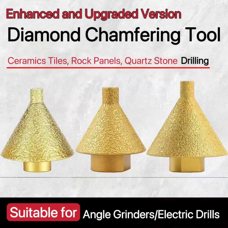 M14/10 diamante chanfradura broca buraco alaming cone escultura moagem polimento para porcelana telha ferramentas de perfuração de mármore