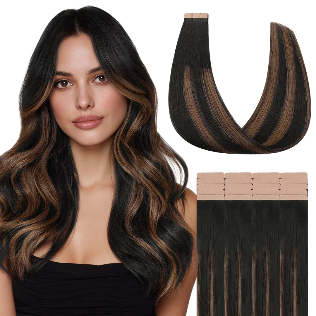 Fita extensões de cabelo cabelo humano real remy fita na extensão do cabelo pele sem emenda para salão de beleza alta qualidade natural transplante cabelo